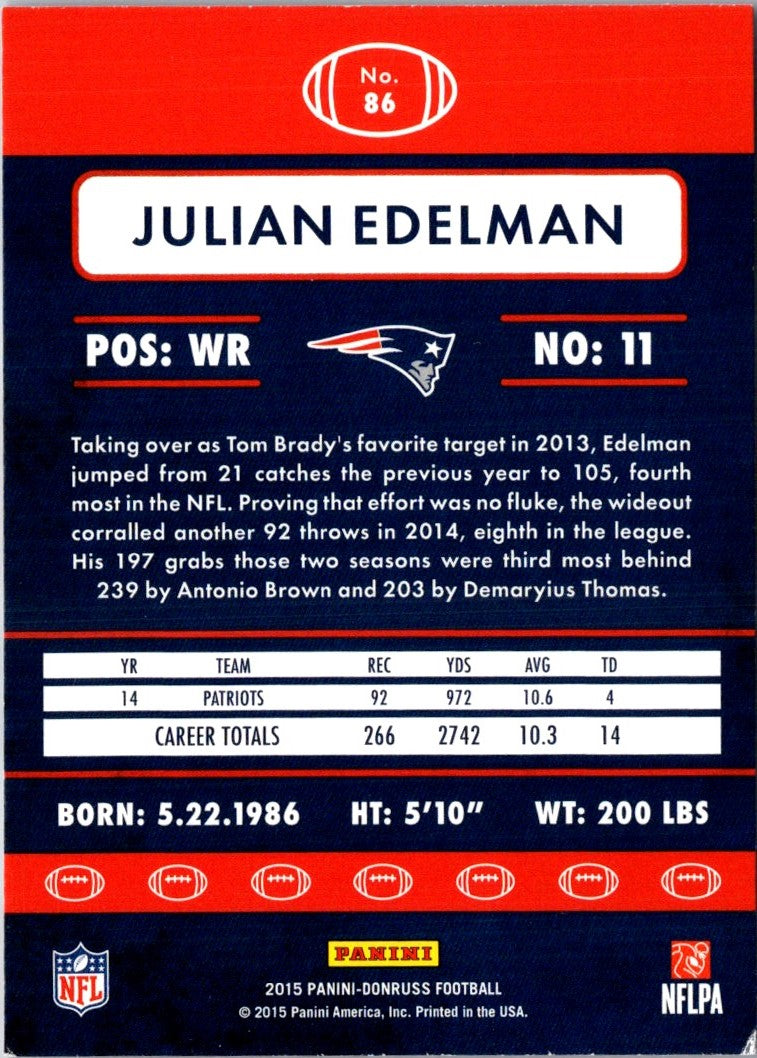 2015 Donruss Red Foil Julian Edelman