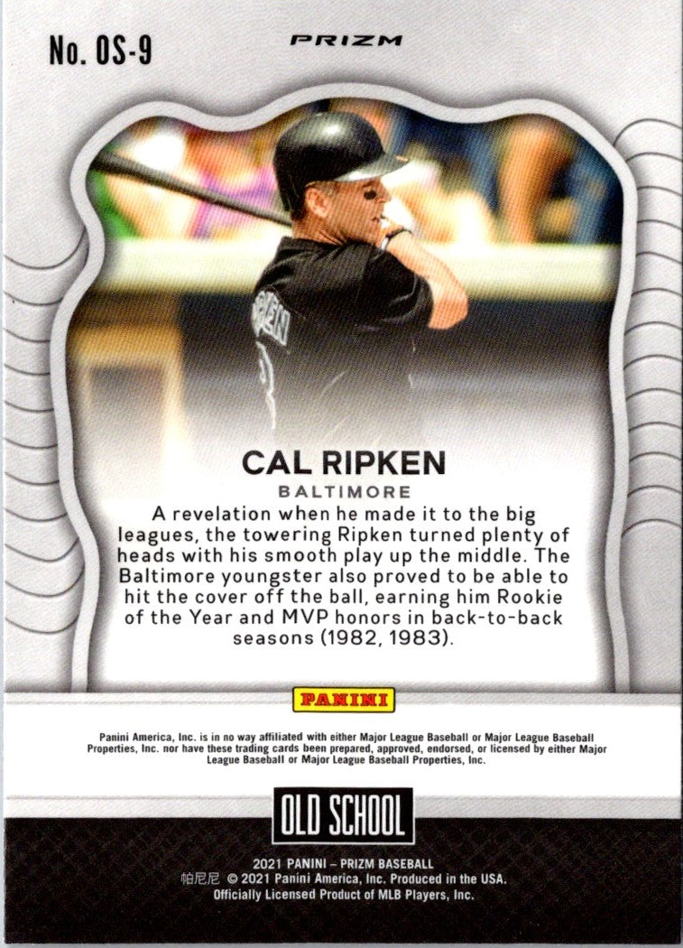 2021 Panini Prizm Old School Purple Cal Ripken