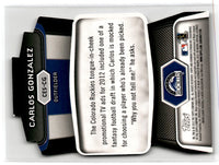 2012 Bowman Platinum Cutting Edge Stars Carlos Gonzalez #CES-CG