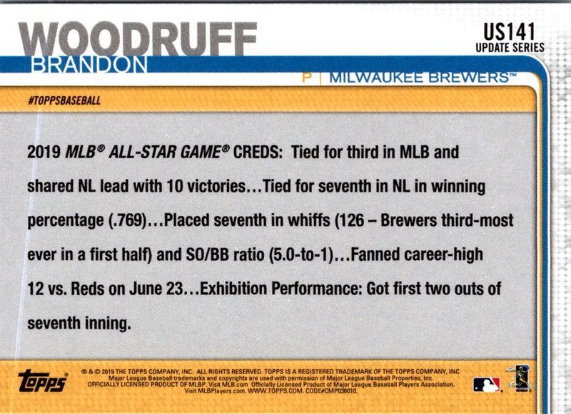 2019 Topps Update Brandon Woodruff