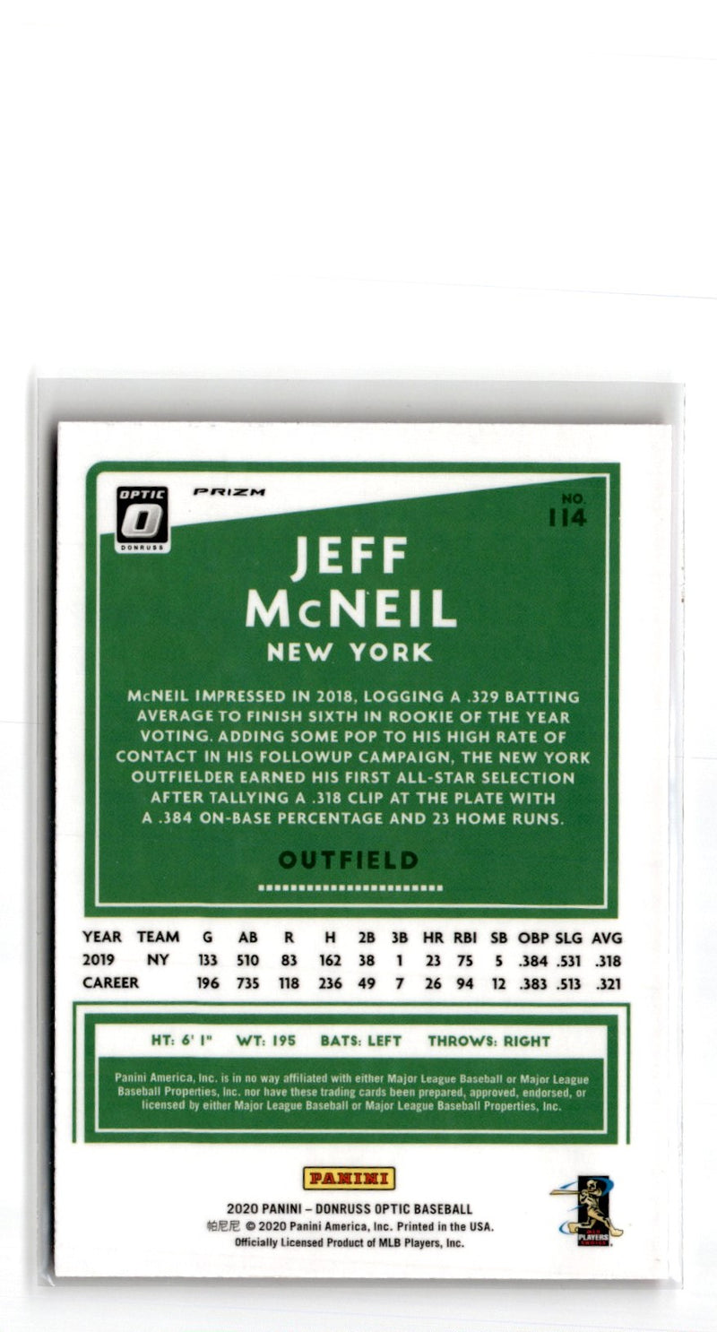 2020 Donruss Optic Pink Jeff McNeil