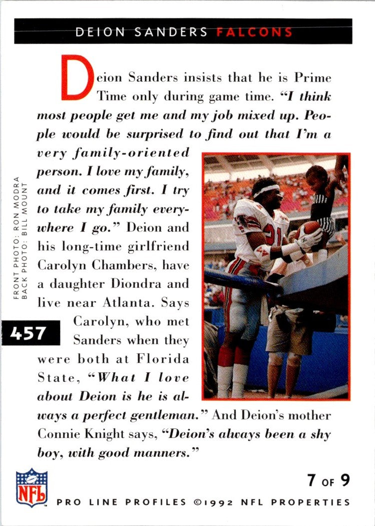1992 Pro Line Deion Sanders
