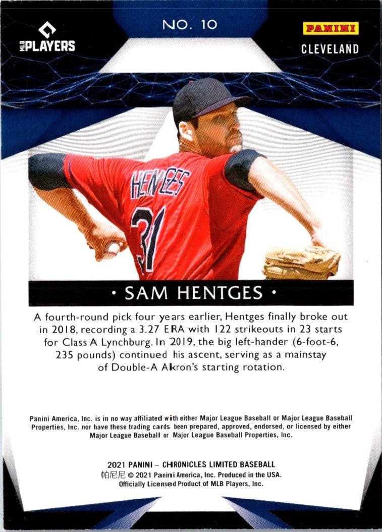 2021 Panini Chronicles Limited Sam Hentges