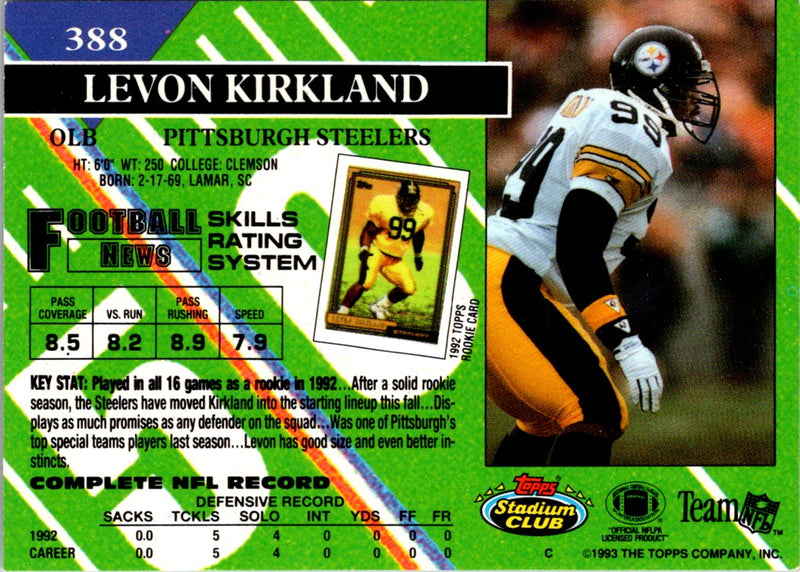 1993 Stadium Club Levon Kirkland