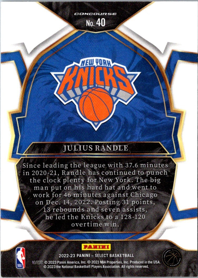 2022 Panini Select Blue Julius Randle