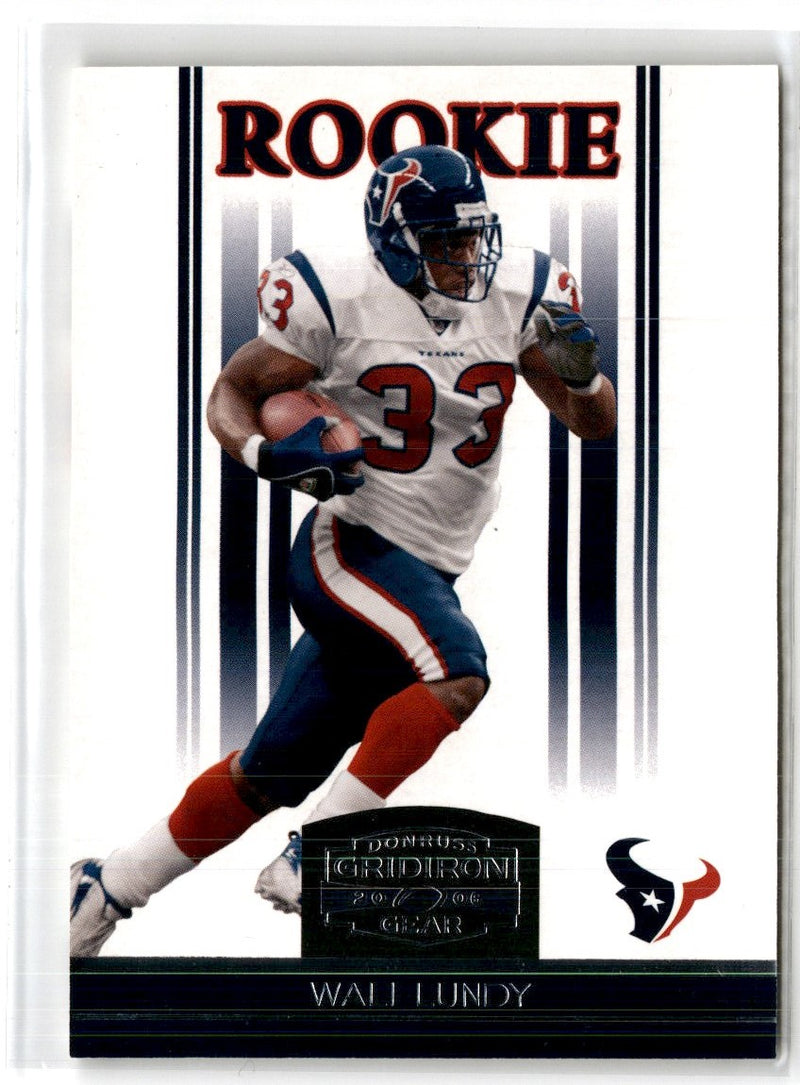 2006 Donruss Gridiron Gear Wali Lundy