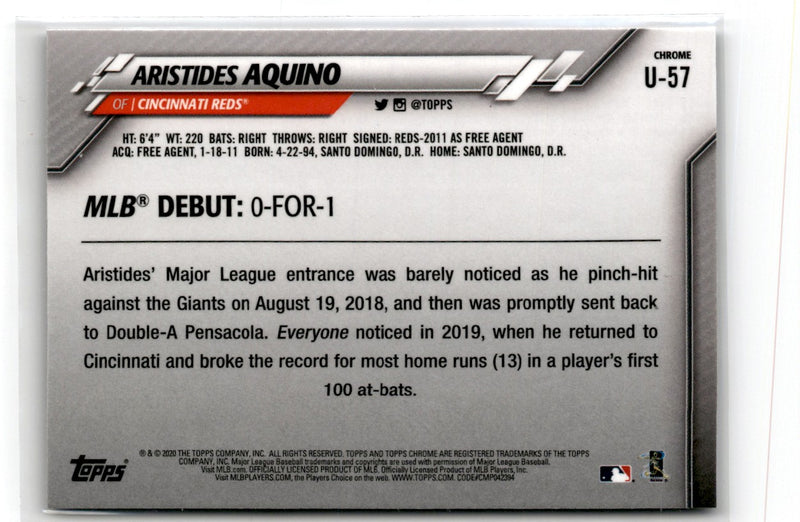 2020 Topps Chrome Update Aristides Aquino