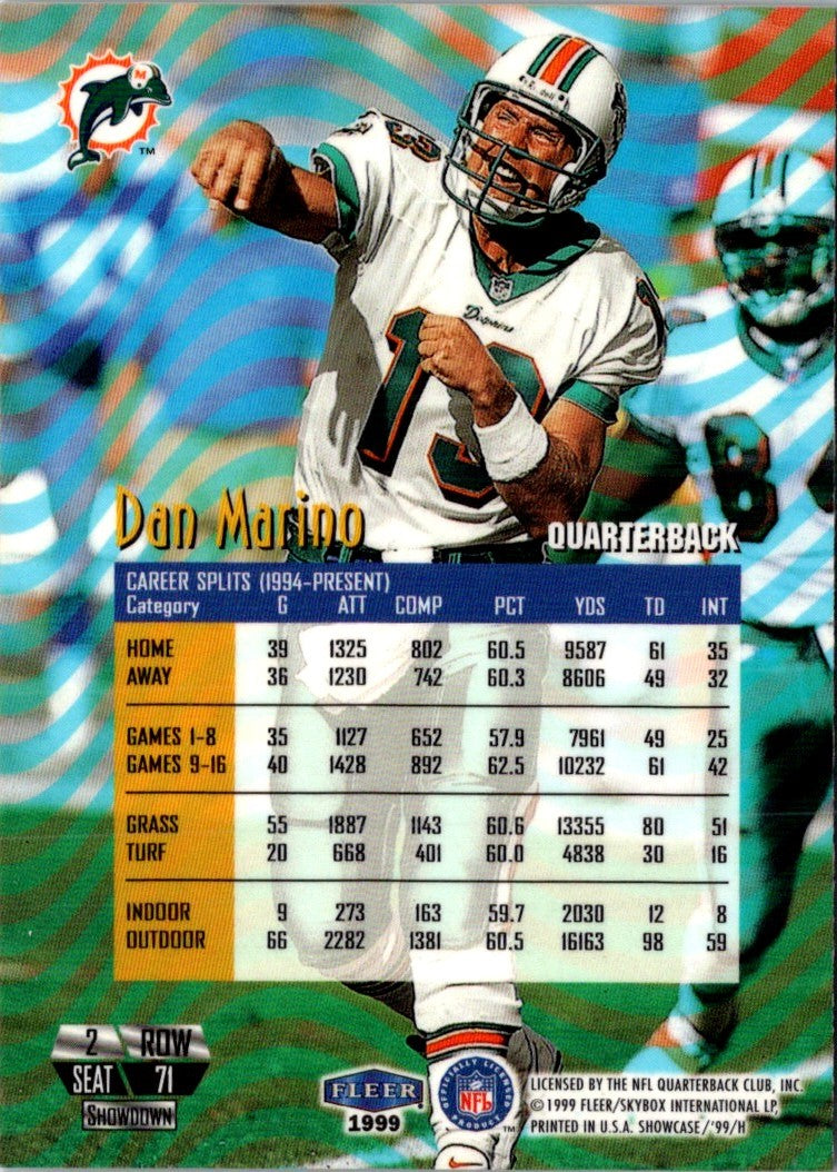 1999 Flair Showcase Legacy Collection Dan Marino