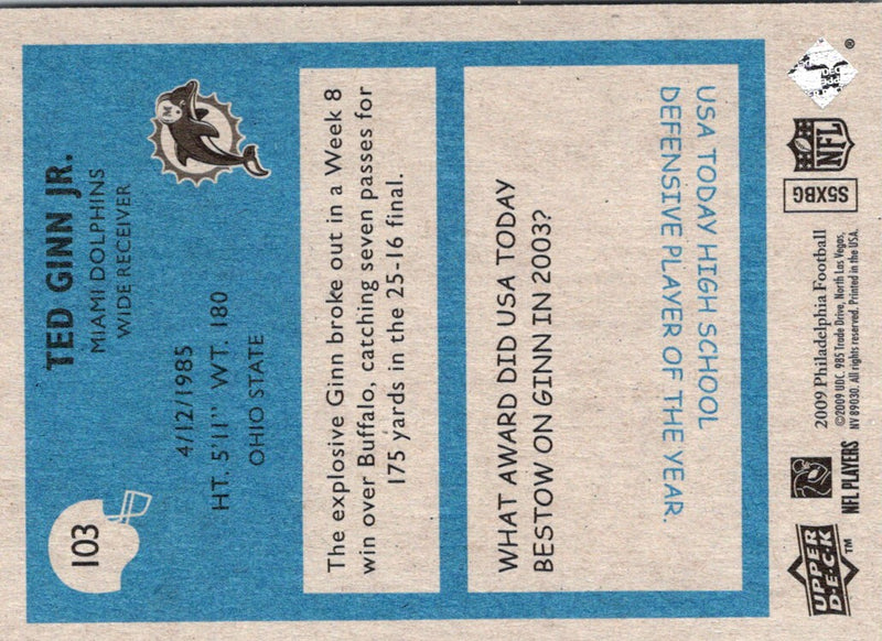 2009 Topps Ted Ginn Jr.