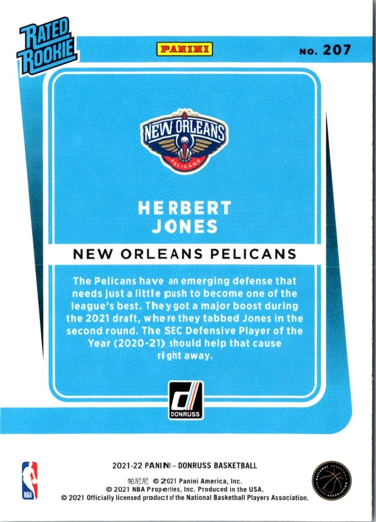 2021 Donruss Rated Rookies Herbert Jones