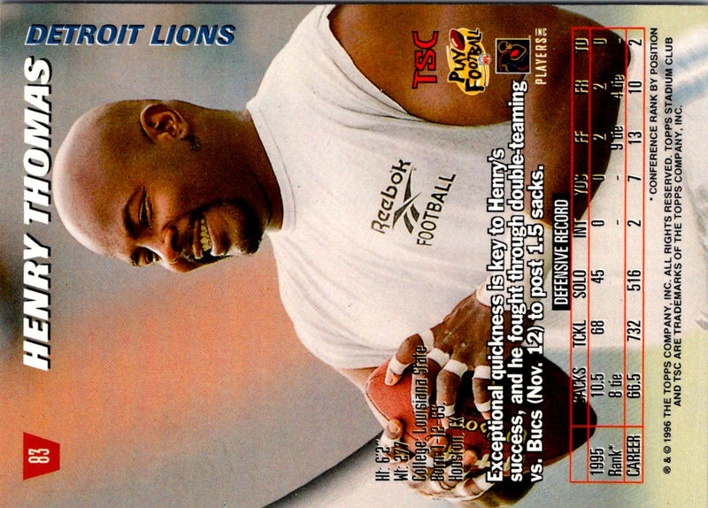 1996 Stadium Club Henry Thomas
