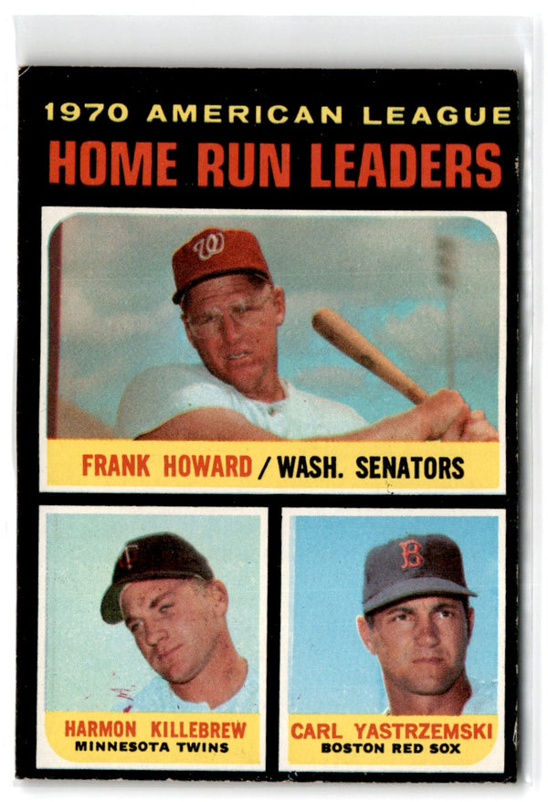 1971 Topps 1970 American League Home Run Leaders- Frank Howard/Harmon Killebrew/Carl Yastrzemski #65