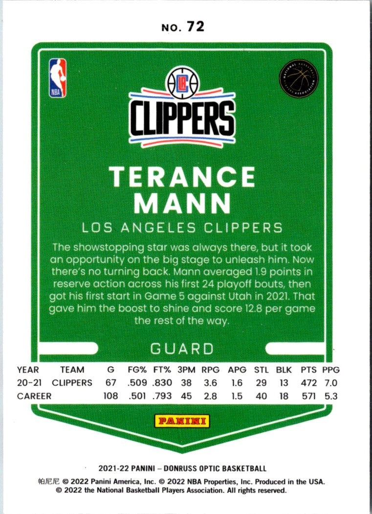 2021 Donruss Optic Red Terance Mann