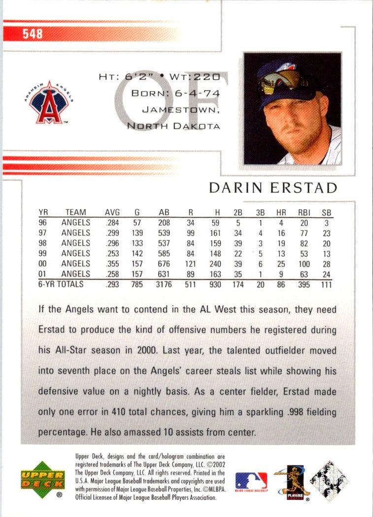 2002 Upper Deck Darin Erstad