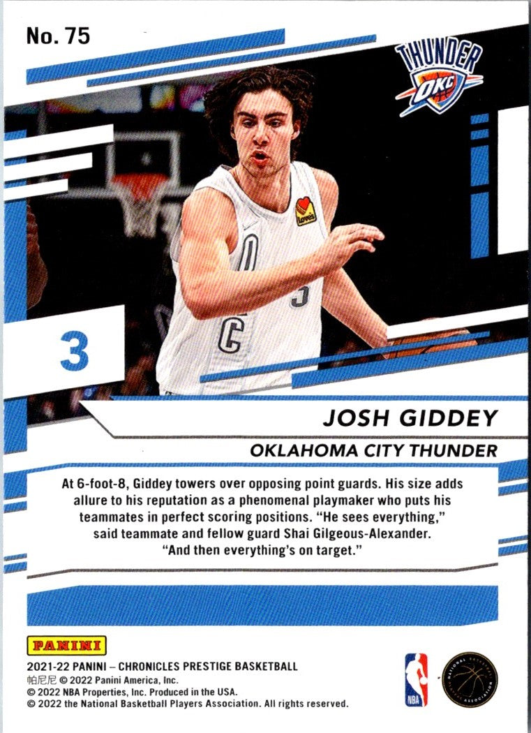 2022 Panini Court Kings Maestros Josh Giddey