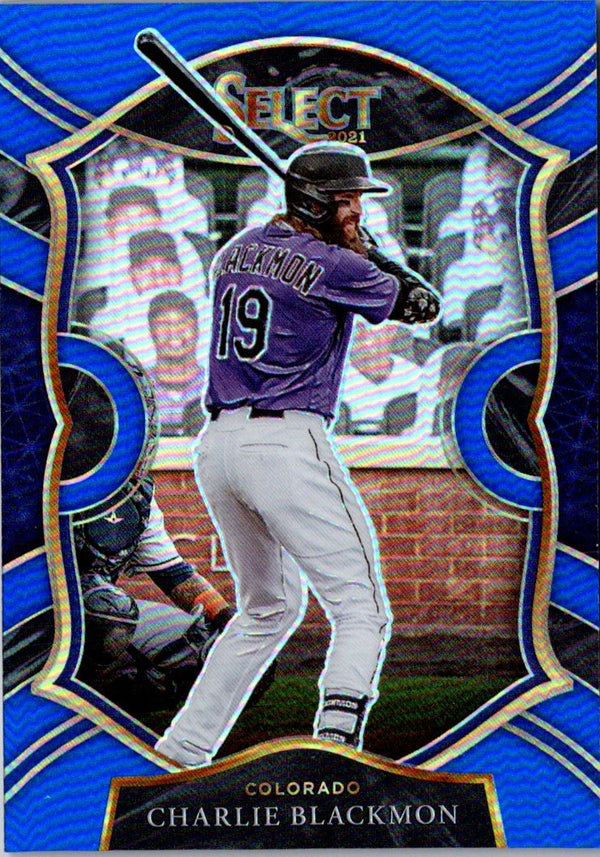 2021 Panini Select Blue Prizm Charlie Blackmon #18 042/149