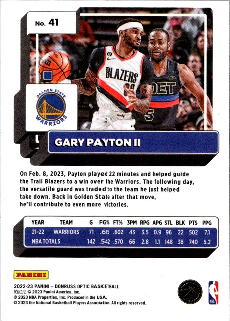 2022 Donruss Optic Gary Payton II