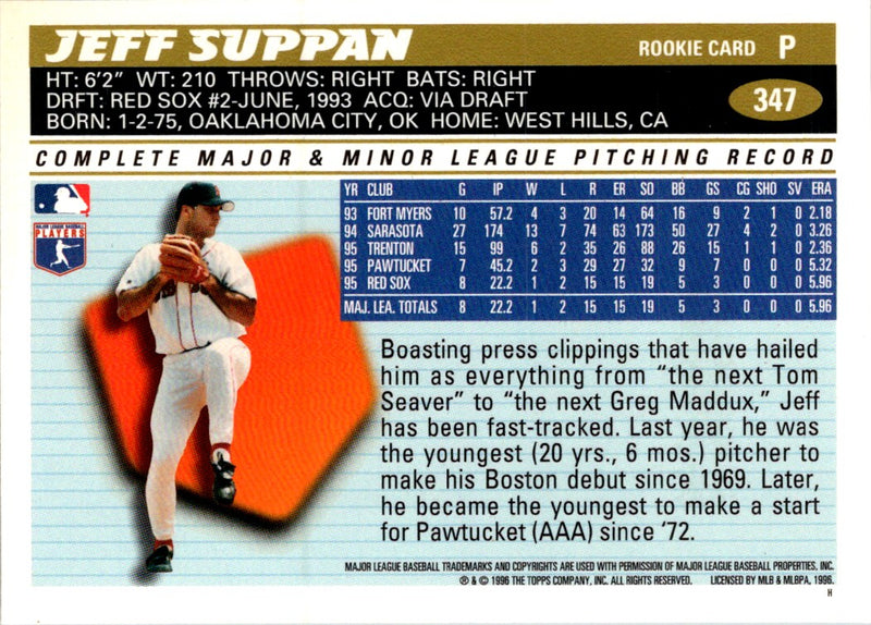 1996 Topps Jeff Suppan