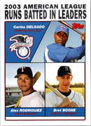 2004 Topps Carlos Delgado/Alex Rodriguez/Brett Boone