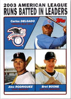 2004 Topps Carlos Delgado/Alex Rodriguez/Brett Boone #340