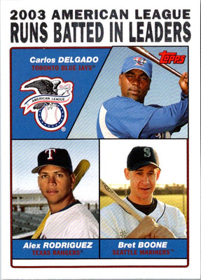 2004 Topps Carlos Delgado/Alex Rodriguez/Brett Boone #340