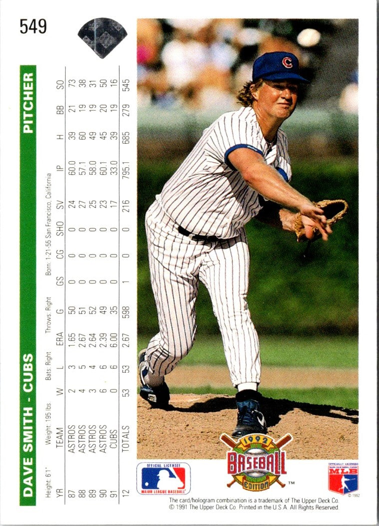 1992 Upper Deck Dave Smith