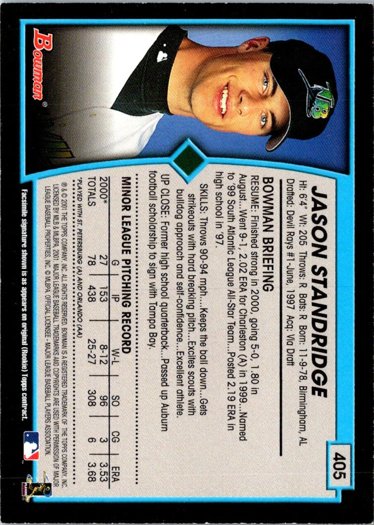 2001 Bowman Gold Jason Standridge