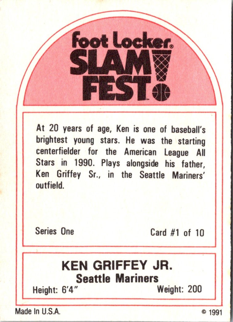 1991 Foot Locker Slam Fest Ken Griffey Jr.
