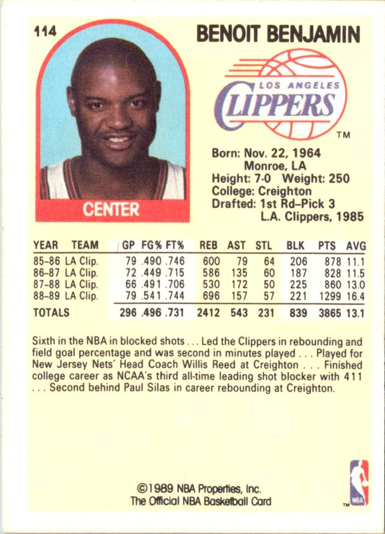 1989 Hoops Benoit Benjamin