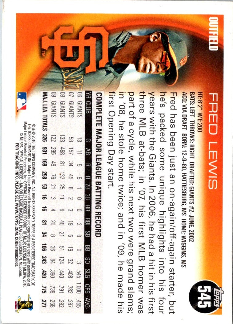 2010 Topps Fred Lewis