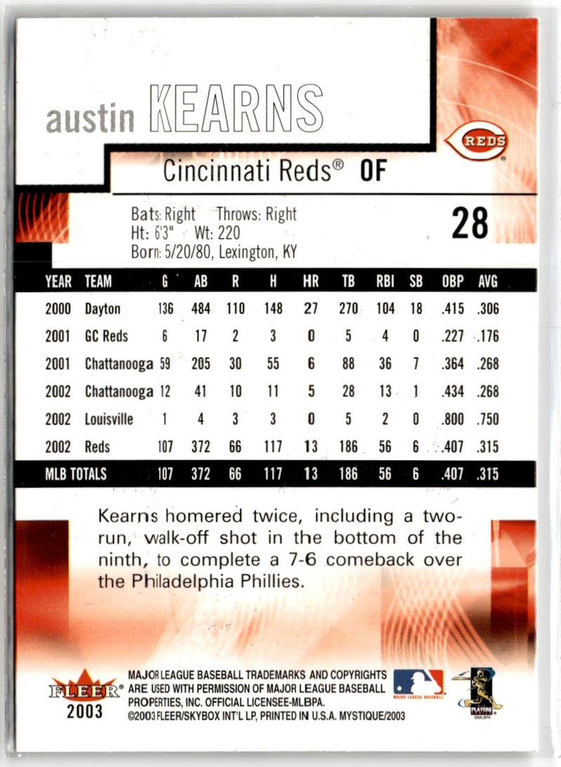 2003 Fleer Austin Kearns