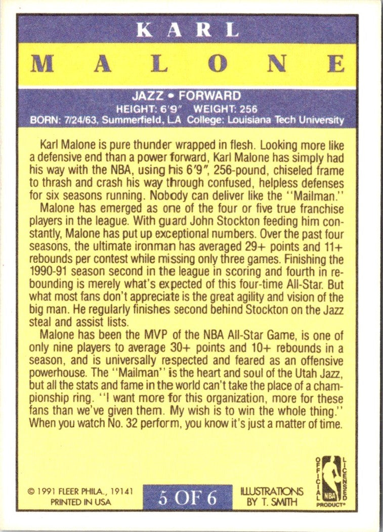 1991 Fleer Wheaties Karl Malone