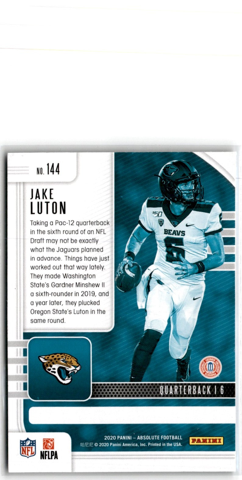 2020 Panini Absolute Blue Jake Luton