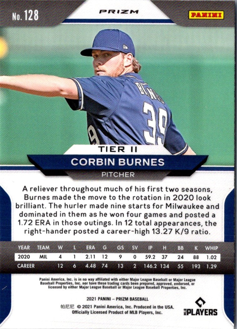 2021 Panini Prizm Corbin Burnes