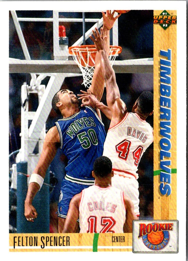 1991 Upper Deck Rookie Standouts Felton Spencer #R4