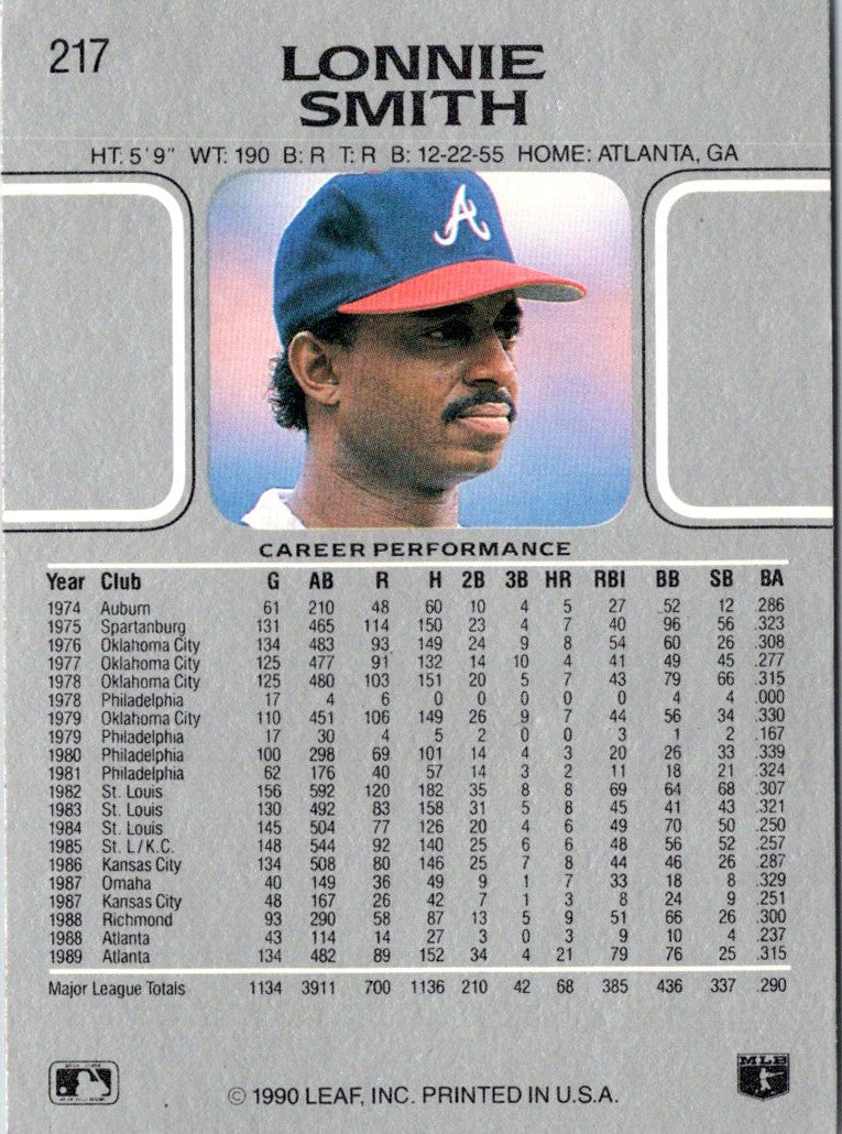 1990 Leaf Lonnie Smith