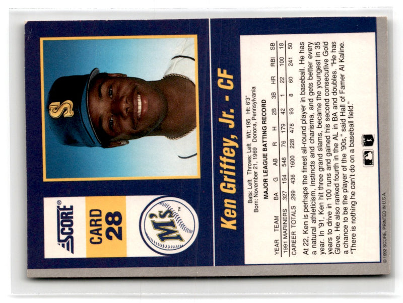 1992 Score Impact Players Ken Griffey Jr.