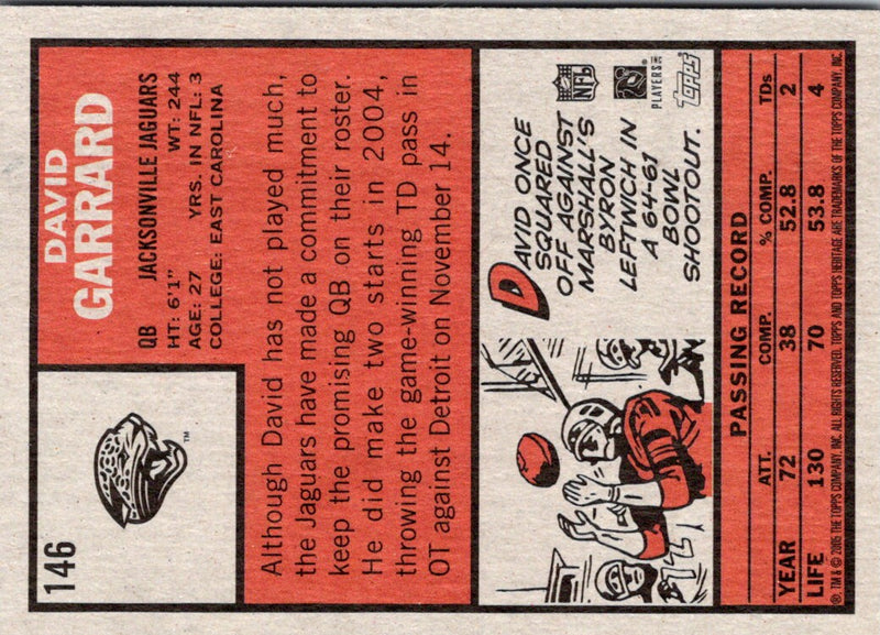 2005 Topps Heritage David Garrard