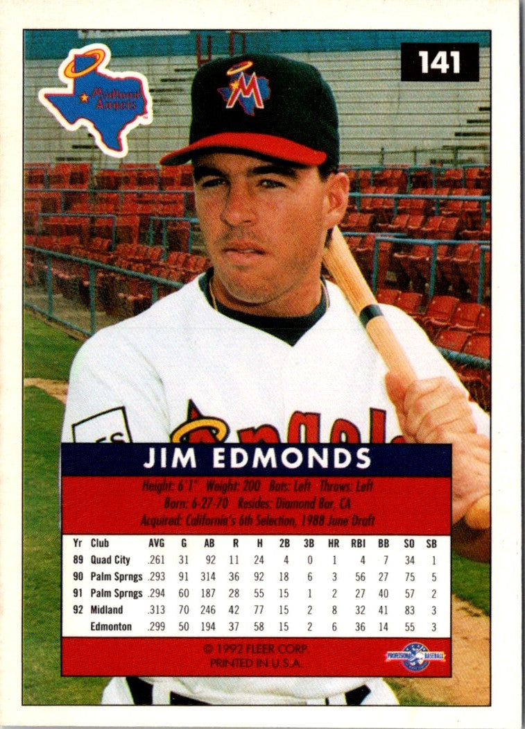 1992 Fleer Excel Jim Edmonds