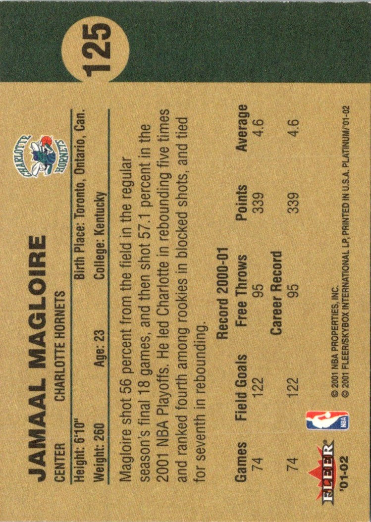 2001 Fleer Platinum Jamaal Magloire