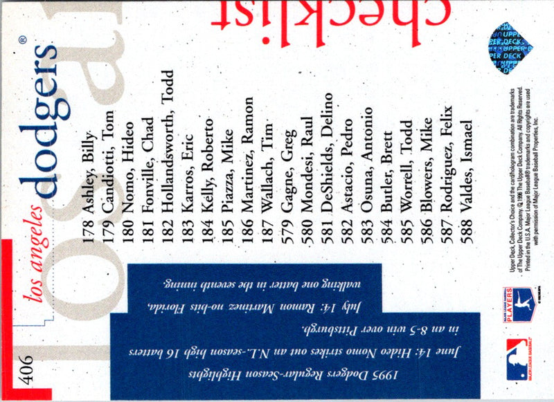 1996 Collector's Choice Hideo Nomo