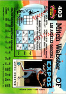 1992 Stadium Club Mitch Webster