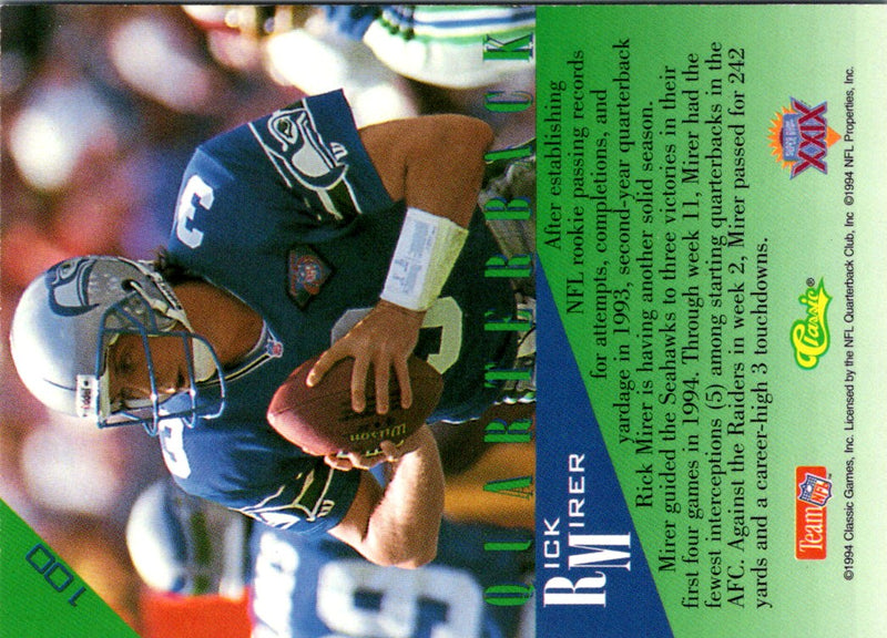 1995 Classic NFL Experience Rick Mirer