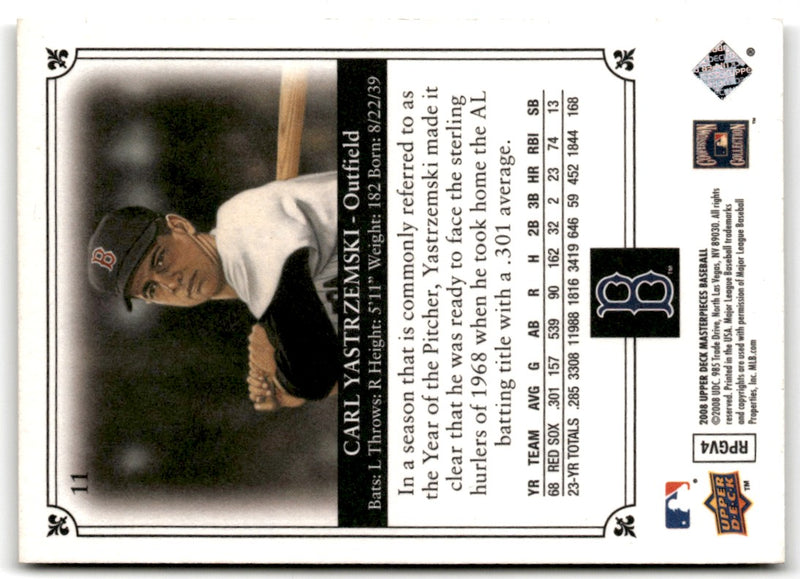 2008 Upper Deck Masterpieces Carl Yastrzemski