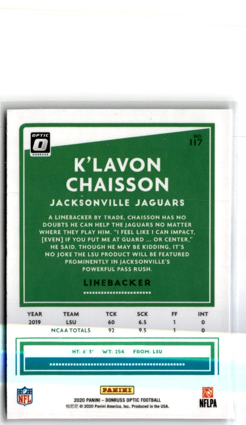 2020 Donruss Optic Blue K'Lavon Chaisson