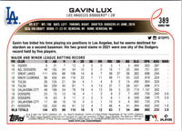 2022 Topps Gavin Lux #389