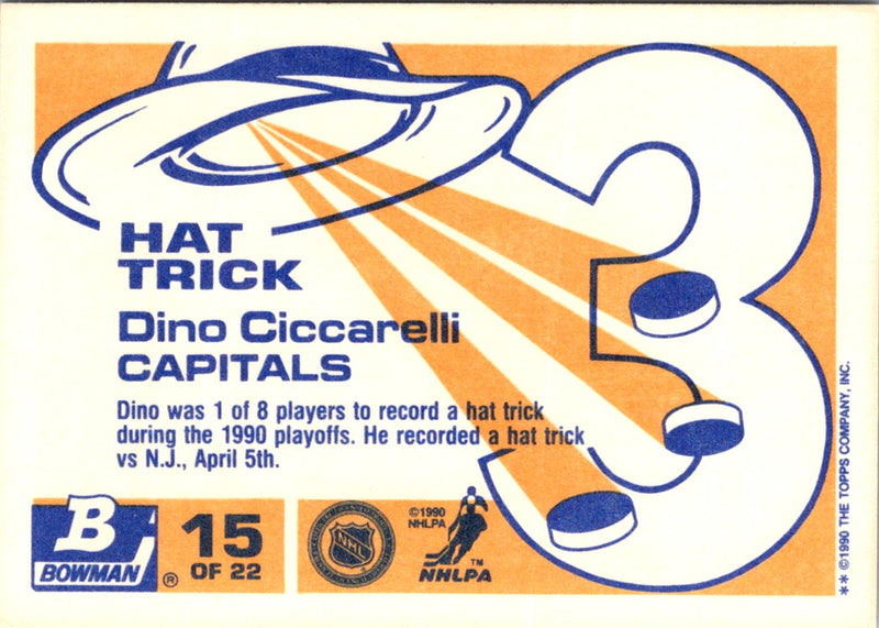 1990 Bowman Hat Tricks Dino Ciccarelli