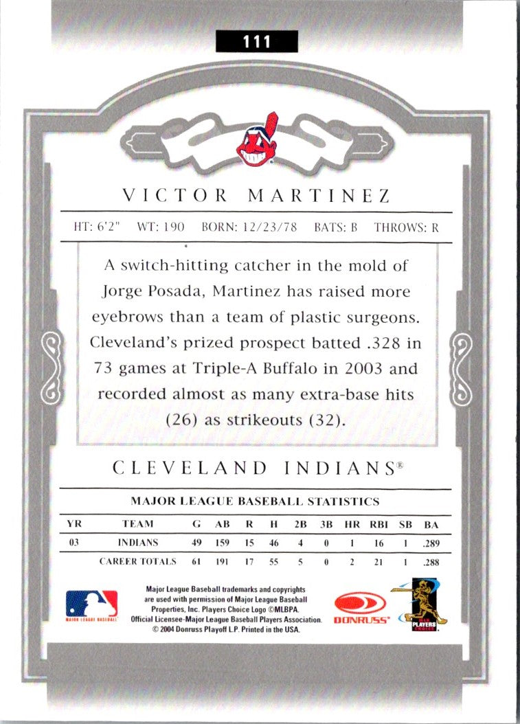 2004 Donruss Classics Victor Martinez