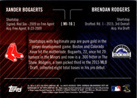 2015 Bowman's Best Mirror Image Brendan Rodgers/Xander Bogaerts #MI-16
