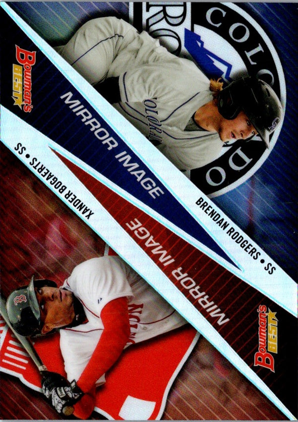 2015 Bowman's Best Mirror Image Brendan Rodgers/Xander Bogaerts #MI-16